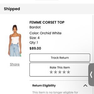 Bardot Orchid White Femme Corset Top